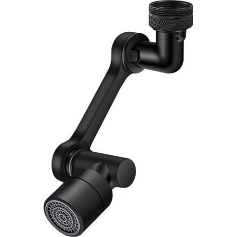 Rubinetto, prolunga per rubinetto, adattatore per rubinetto da cucina, prolunga per rubinetto da cucina, rubinetto multifunzione girevole a 1080 gradi, prolunga per rubinetto (nero) (1/5)