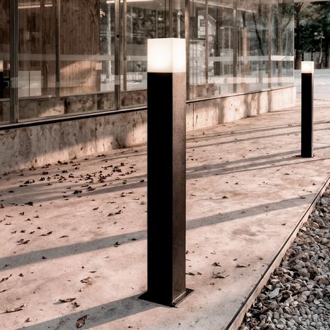 Lampioncino Esterni Superficie,  74 cm, con Presa Augusta Nero