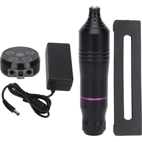 Lot Machine Tattoo Étanche Alimentation 100-240V Prise EU, Pistolet Rotatif en Alliage d'Aluminium Anti-Dérapant, Réglage Tension, Avec Cordon Clip, Kit Complet pour Tatouage Professionnel (1/5)