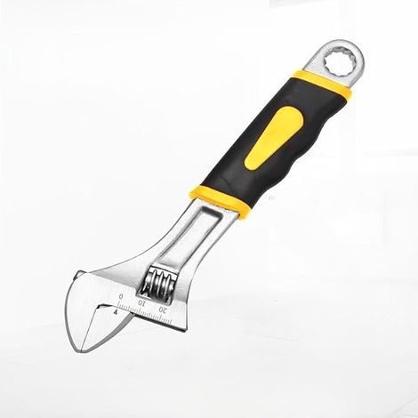Llave inglesa ajustable de acero al carbono de 305 mm con graduaciones de precisión y acabado cromado (ancho máximo de la mordaza).(0-35 mm) 12 pulgadas (1/5)