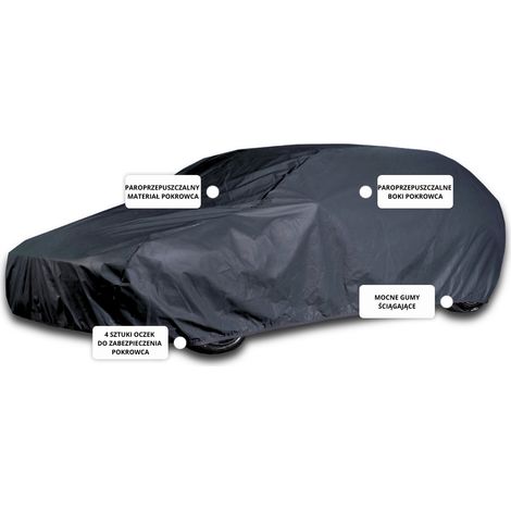 Autoabdeckung für Schrägheck S2 355-380 Autoplane Classic Schwarz