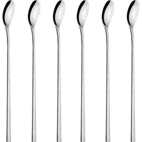 Cuillère À Café - Acier Inoxydable 304 - 21 cm - Pour Verres Et Pichets - Lot De 6