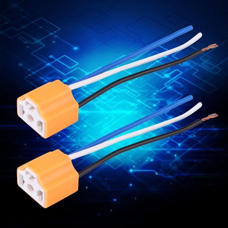 Connecteur céramique femelle pour phare H4 9003 HB2, lot de 2 adaptateurs de prise, douille résistante à la chaleur, remplacement auto moto (1/5)