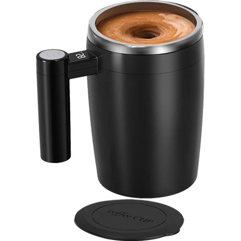 Agitateur automatique de tasse à café, tasse à café électrique rechargeable, tasse à café magnétique, 380 ml tasse à café à mélange automatique pour café, chocolat chaud, thé et boissons (1/5)