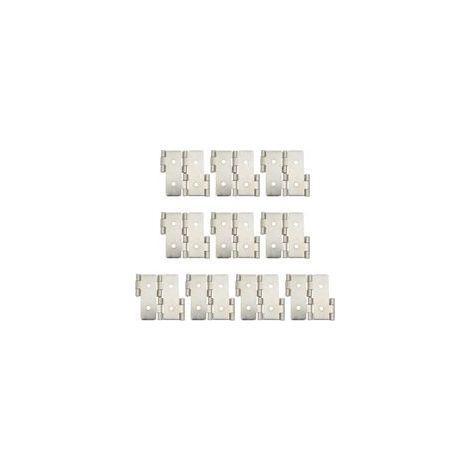 Charnière Inox, 10 Pièces Charnière Double Porte Et Fenêtre Paravent Charniere, Convient Aux Meubles (1/5)