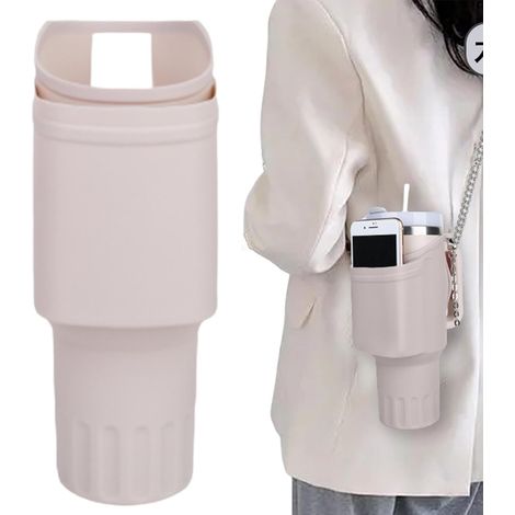 Sac pour Bouteille d'eau - Sac à bandoulière Souple pour Bouteilles d'eau avec chaîne en Silicone, Housse de Protection imperméable et légère avec Poche pour téléphone Portable pour Les (1/5)