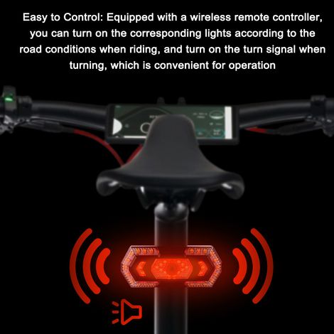 Clignotant pour vélo, 5 modes, résistant à l'eau, avec télécommande, pour un usage quotidien et les déplacements urbains.-AquaForge (1/5)