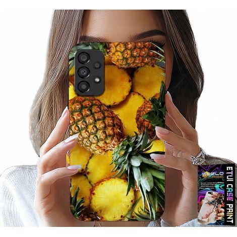 Custodia per Samsung Galaxy A53 5G - custodia con vetro e motivo ananas (1/5)
