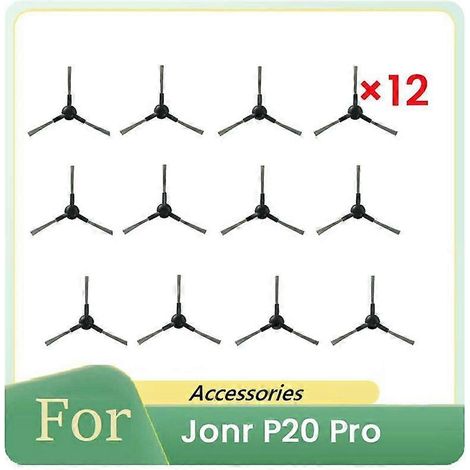 Lot de 12 brosses latérales de rechange pour aspirateur robot P20 Pro (1/5)