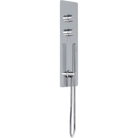 Wall kit a parete da incasso a muro acciaio inox cromato lucido deviatore doccetta doccia confezione 1 (1/5)