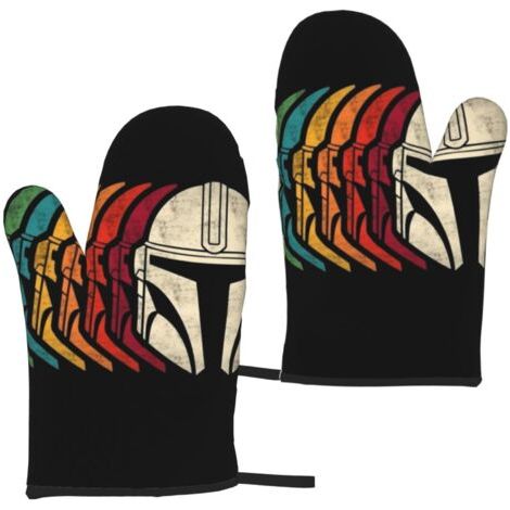 Deux adorables gants de cuisine bébé Yoda de Star Wars en forme de canard en caoutchouc, adaptés pour griller, cuire au four, cuisiner et utiliser au micro-ondes