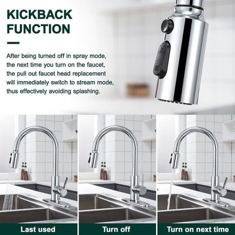 Verlängerung für Küchenarmatur, universeller, drehbarer Spritzschutz-Duschkopf, wassersparende Küchenduschkopfvorrichtung (1/4)