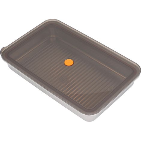 Boîte à raviolis en acier inoxydable 304 avec couvercle, multifonctionnelle, écologique et sûre, pour conserver les raviolis au réfrigérateur (1/5)
