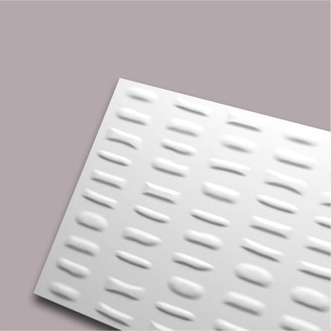 3d revestimiento mural NMC BOHEMIA ARSTYL Noel Marquet Panel de pared Panel acustico Moldura para pared Perfil de estuco Moldura decorativa diseño moderno blanco 2 m (1/5)