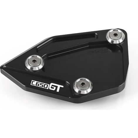 (NOIR C650GT) Compatible avec BMW C600 SPORT C650GT C 650 GT 2012-2021 - Extension de béquille latérale en aluminium - Support de béquille élargisseur - Maxpower (1/4)