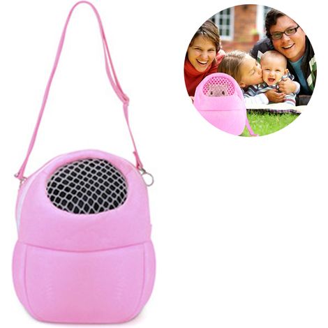 Sac de transport portable et respirant pour petits animaux (hamsters, hérissons, écureuils, lapins), avec bandoulière. (1/5)