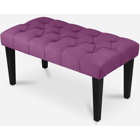 Banquette, bout de lit violet 80x40x40 cm