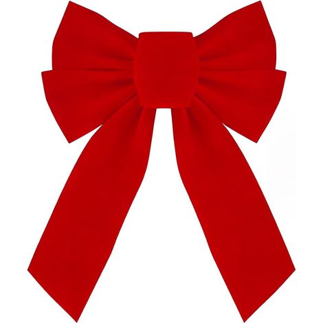 Grand nœud rouge - Décoration - Couronne - Pas de montage pour emballage cadeau - Fleurs - Artisanat - Emballage de mariage, anniversaire, fête, jardin - 23 x 33 cm (ruban 6 cm)