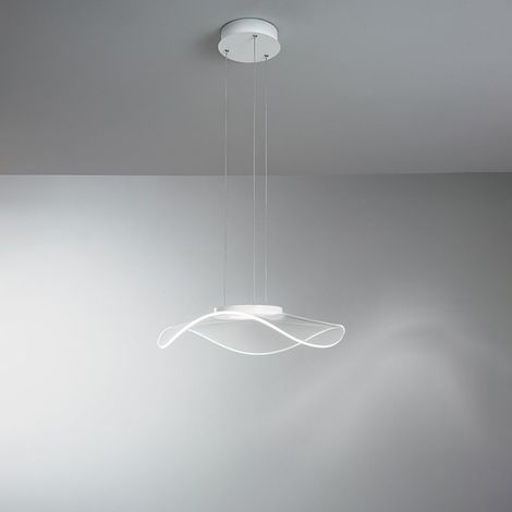 Sospensione Moderna Medusa Metallo Bianco Acrilico Led 30W 3000K (1/5)