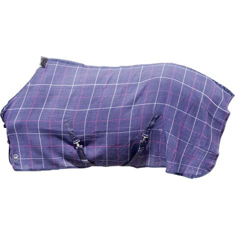 115 cm, Bleu marine: Couverture en coton avec sangles et rembourrage du garrot Modèle Waffeloptik (1/4)