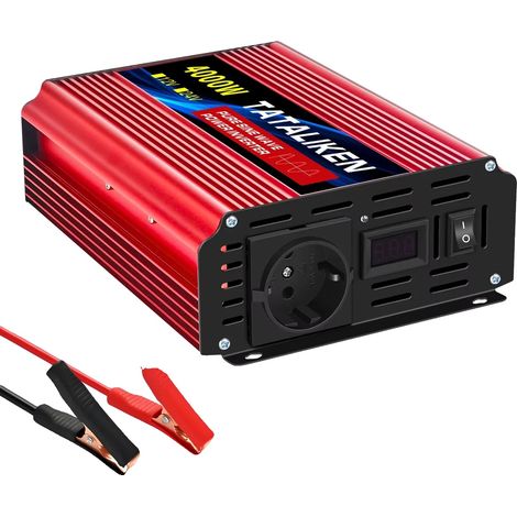 Onduleur, Onde Sinusoïdale Pure, Convertisseur Portable, 12V 4000W 220V 50HZ-a (1/2)