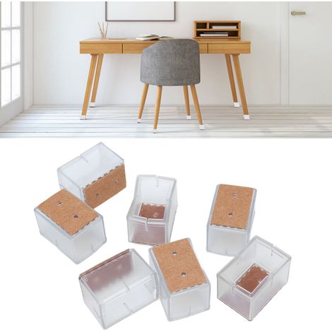 16 protectores de silicona para patas de sillas, silenciosos, elásticos y protectores para suelos de parquet, resistentes a la abrasión y antideslizantes. (1/5)