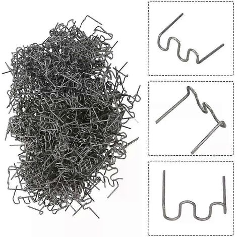 Agrafes chauffantes Wave, 500 pièces, prédécoupées en acier inoxydable de 0,8 mm, pour machine à souder et réparer les pare-chocs en plastique automobile (1/5)