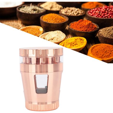 Gewürzmühle aus Zinklegierung, 50 mm Zinkpulvermühle, Roségold. (1/5)