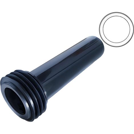 Kit de raccordement WC, le tuyau de chasse d'eau convient à la plupart des kits de raccordement de WC muraux. La longueur est de 185 mm, et il est livré avec des joints d'étanchéité pour les raccords (1/5)