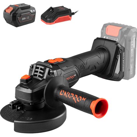 Dnipro-M Amoladora Angular Inalámbrica 20V Brushless 125mm, 6 Velocidades hasta 9000 RPM, Arranque Suave, Batería 6Ah + Cargador – DGA-202SBC (1/5)