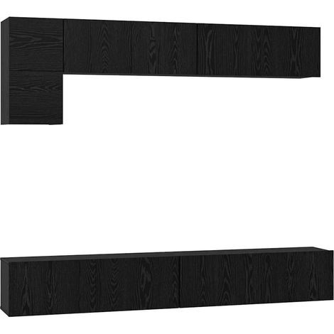 Maison Exclusive - Ensemble meuble TV 5 pcs Chêne noir Bois d'ingénierie