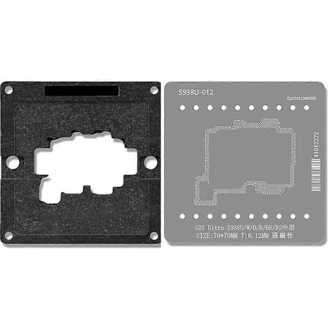 Pochoir de rebillage de couche intermédiaire et plaque de positionnement pour réseau de dépôt d'étain de soudure Samsung S25 Ultra S938U (1/5)