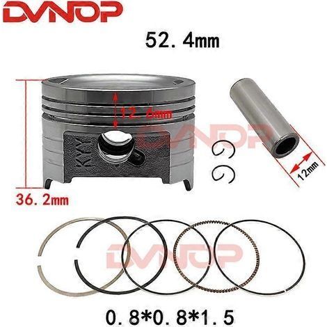 52,4 mm Kolbenring, 12 mm Bolzen für Motorrad CG CGX125 GL125 GLH125 ACE125 ACE CGX GL GLH 125 CGX125SHC/D/E/F CGX125WHF (Kolben und Ring) (1/5)