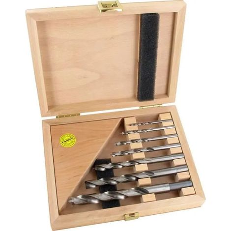 Holzspiralbohrer-Satz, HSS, 7-teilig, Holzkasten Ø 3,4,5,6,8,10,12 FAMAG - 1591.507