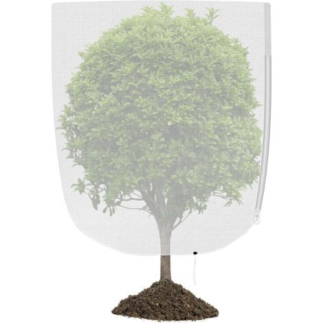 Filet de Protection pour Arbres Fruitiers 2x1.8m Filet Anti-Oiseaux et Insectes avec Fermeture Éclair & Cordon Housse pour Plantes Respirant (Blanc) (1/5)