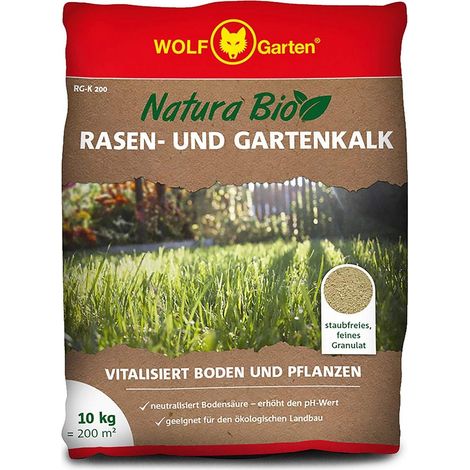 WOLF Garten 3836172 Saatgut, Natura Bio-Rasen und Gartenkalk RG-K 200 für 200 qm, 10 Kg (1/2)