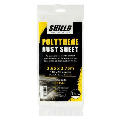 TIMCO Polythene Dust Sheet - 3.65m x 2.75m