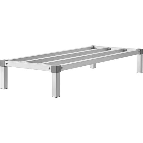 Étagère de stockage en aluminium soudé, 48' x 20', hauteur 8', capacité 1000 lbs, idéale pour restaurants, cuisines, garages et véhicules. (1/5)