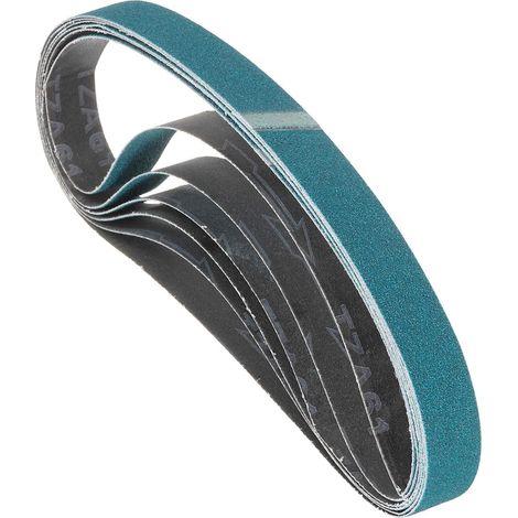 6 Courroies De Ponçage Grain 100 Zircone Abrasif Ceinture Papier (1/5)