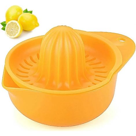 Espremedor Manual de Citrinos com Copo Cabo Ergonómico Antiderrapante com Filtro Apto para Máquina de Lavar Louça para Limão, Laranja, Lima (1/5)