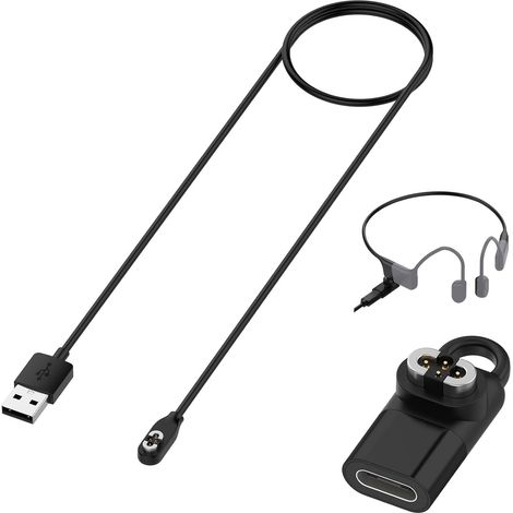 Cavo di ricarica magnetico e adattatore USB compatibile con le cuffie SHOKZ OpenSwim Pro S710 (1/5)
