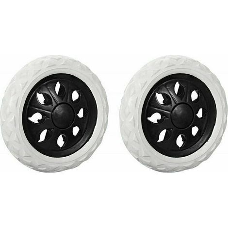 UlisemLot de 2 Roulettes de Rechange pour Chariot de Courses - Noir (1/4)