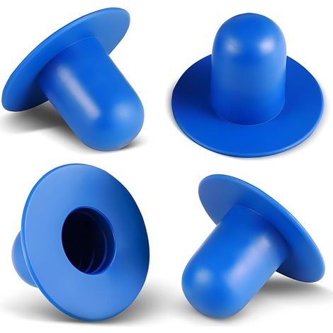 BEBUSINGOTO 4 Stück Ersatzstopfen für Aufstellpools, Poolfilterstopfen, Pumpenfilterstopfen, Filterstopfen kompatibel mit Intex- und Bestway-Pools (Blau) (1/5)