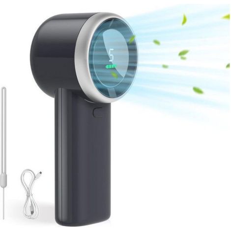 Ventilateur à main turbo - 13 500 tr/min et refroidissement rapide - Chargement USB en 2 heures - 5 vitesses avec écran HD - (1/4)