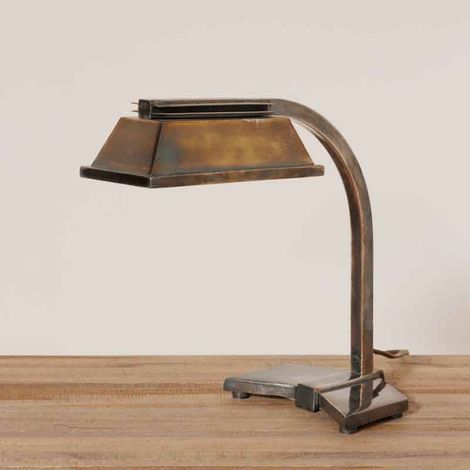 Lampe de bureau laiton vintage 29x15x28cm (1/4)