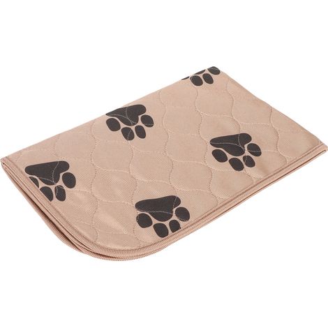 Tapis absorbant, imperméable et réutilisable pour l'apprentissage de la propreté chez les chiens et chats, couleur marron clair. (1/5)