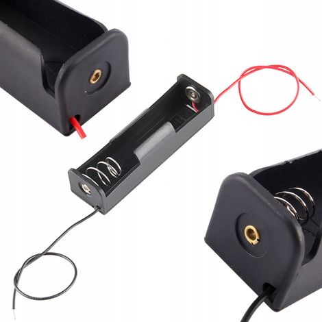 Korb 1 x 18650 in Reihe geschaltet + Drähte