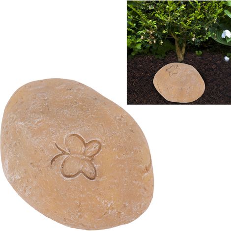 Piedra conmemorativa de resina para mascotas, con grabado de mariposa para diseño personalizado, para tumbas de gatos/perros, piedra conmemorativa para el jardín, color amarillo arena, 11 x 8,5 x 5,3 (1/5)