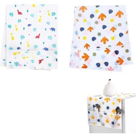 2 Pièces Housse de Protection pour Réfrigérateur, Housse de Réfrigérateur, Housse de Machine à Laver, Imperméable, avec Poches Latérales, pour Lave Linge, Réfrigérateur, Sèche Linge (130 x 54 cm) (1/5)