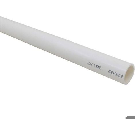 Tuyau PVC pression rigide - Tube blanc dur Aquarium évacuation plomberie - 20mm 1m (1/4)